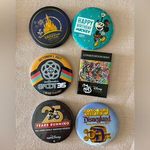 Disney Colorful Collectible Button Set